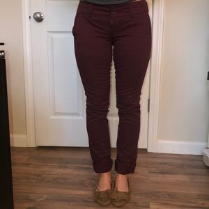 Maroon American eagle pants